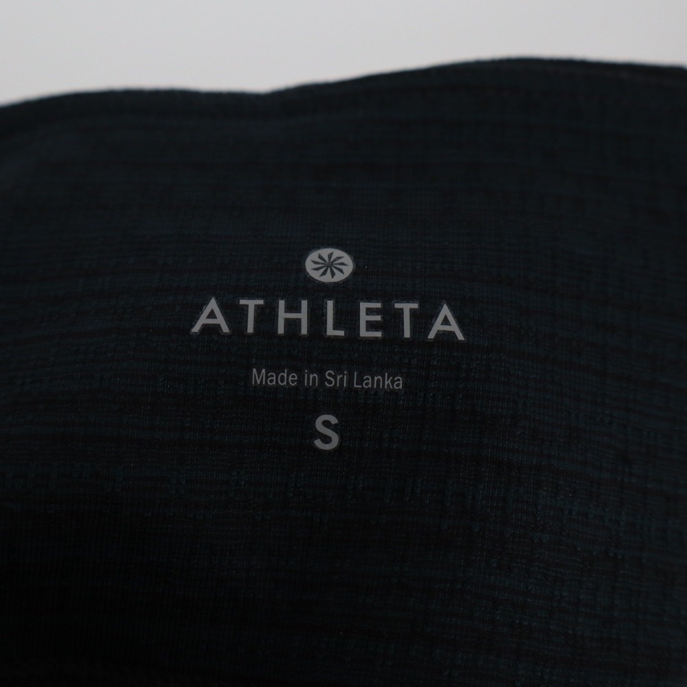 Athleta High Rise Jacquard Chaturaanga Tight Leggings Capri Blue Slate S - Picture 3 of 9